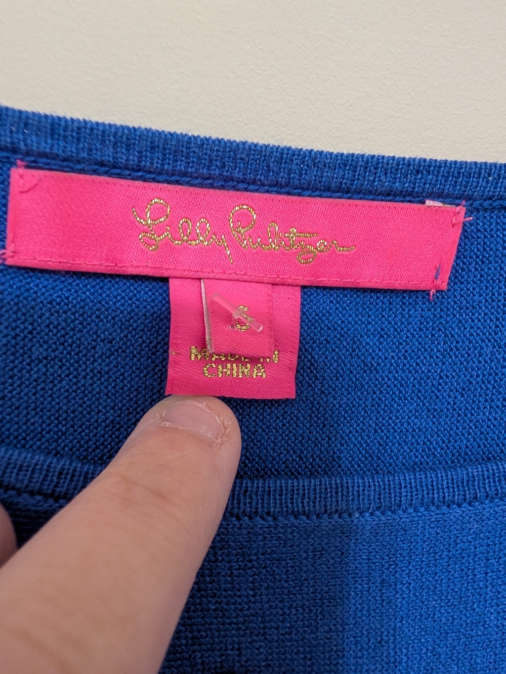Lilly Pulitzer Royal Blue Pocket Tunic with Tassel Pom Details - Picture 2 of 9